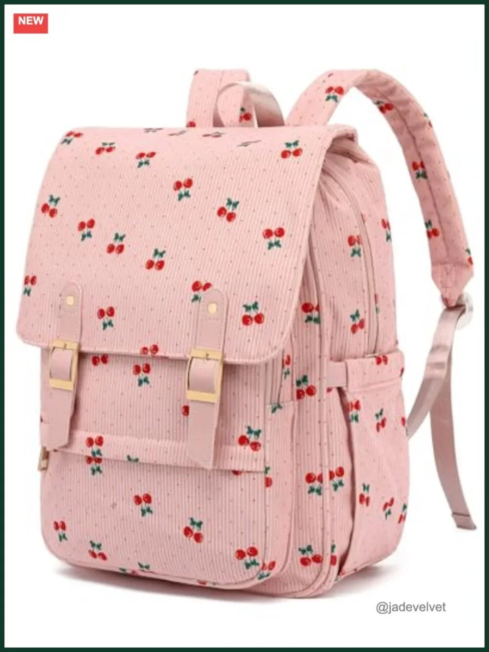Corduroy Laptop Backpack for Women Fits 15.6 Inch Computer Work Travel Daypack